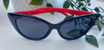 Cateye solbriller, sort med rød stang